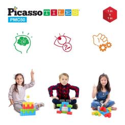 Конструктор Picasso магнітний Tiles Building Cubes 50 деталей Фото 4
