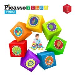 Конструктор Picasso магнітний Tiles Building Cubes 50 деталей Фото 5