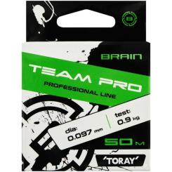 Леска Brain Team Pro 50m (clear) 0.097mm 0.9kg Фото 1