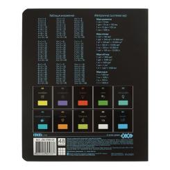 Тетрадь ZiBi BLACK 48 аркушів, клітинка, синя рамка Фото 1