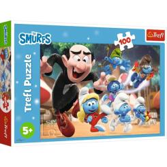 Пазл Trefl The Smurfs Уроки папы Смурфа 100 элементов Фото