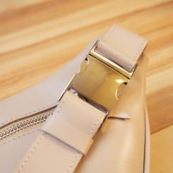 Сумка Grande Pelle Кожаная на пояс Бежевая Фото 8