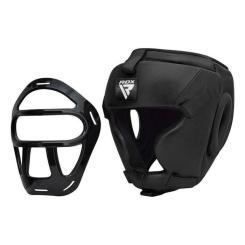 Боксерский шлем RDX T1 Grill Full Black S Фото 5