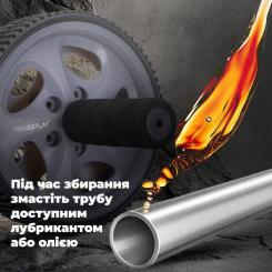 Ролик для пресса PowerPlay Exercise Wheel Сірий Фото 6