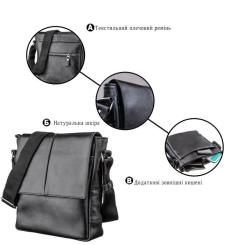 Сумка Shvigel Мессенджер Черная Фото 3