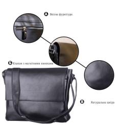 Сумка Shvigel Кожаная Черная Фото 3