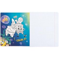 Тетрадь Kite SpongeBob SquarePants, 18 аркушів, клітинка Фото 1