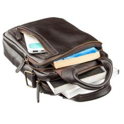 Сумка Shvigel В гладкой коже Коричневая Фото 4