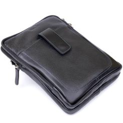 Сумка Shvigel На два отделения кожаная Черная Фото 4