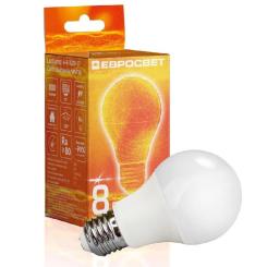 Лампочка EVROLIGHT 8Вт 4200К A-8-4200-27 Фото