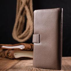 Портмоне Karya Из натуральной кожи Бежевое Фото 9