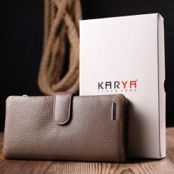 Портмоне Karya Из натуральной кожи Бежевое Фото 10