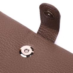 Портмоне Karya Из натуральной кожи Бежевое Фото 4