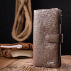 Портмоне Karya Из натуральной кожи Бежевое Фото 8