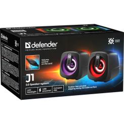 Акустическая система Defender J1 LED USB Black Фото 7