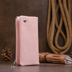 Кошелек ST Leather На кнопке Розовый Фото 7