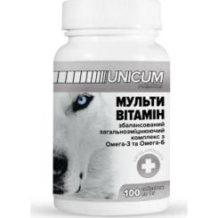 Витамины для собак Unicum PREMIUM мультивитамин 100 табл. Фото
