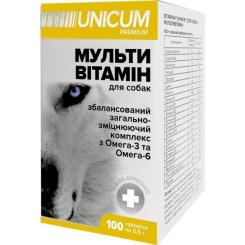 Витамины для собак Unicum PREMIUM мультивитамин 100 табл. Фото 1
