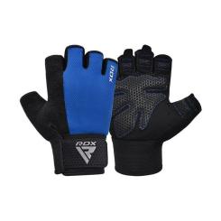 Перчатки для фитнеса RDX W1 Half Blue M Фото 2
