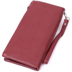 Кошелек ST Leather З натуральної шкіри Бордовий Фото 1