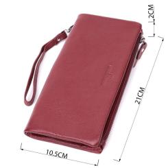 Кошелек ST Leather З натуральної шкіри Бордовий Фото 2
