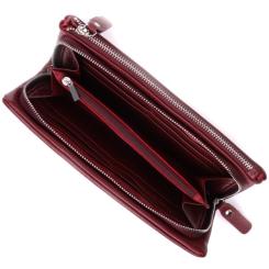 Кошелек ST Leather З натуральної шкіри Бордовий Фото 4