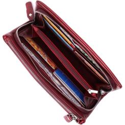 Кошелек ST Leather З натуральної шкіри Бордовий Фото 5