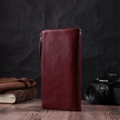 Кошелек ST Leather З натуральної шкіри Бордовий Фото 8