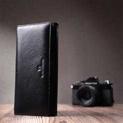 Кошелек ST Leather З натуральної шкіри Чорний Фото 9