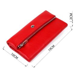 Кошелек ST Leather Кожаный Красный Фото 2