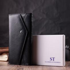 Кошелек ST Leather Кожаный Черный Фото 9