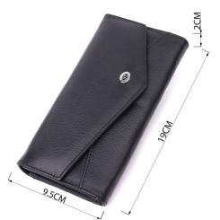 Кошелек ST Leather Кожаный Черный Фото 2
