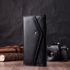 Кошелек ST Leather Кожаный Черный Фото 7