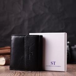 Кошелек ST Leather Из натуральной кожи Черный Фото 9