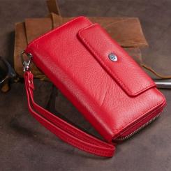Кошелек ST Leather Из кожи Красный Фото 10