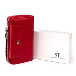 Кошелек ST Leather Из кожи Красный Фото 8