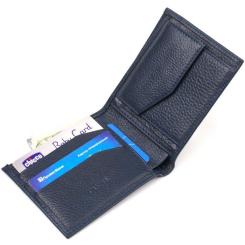 Портмоне Canpellini Из натуральной кожи Синее Фото 4