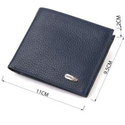 Портмоне Canpellini Из натуральной кожи флотар Синее Фото 2