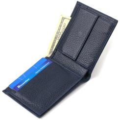 Портмоне Canpellini Из натуральной кожи флотар Синее Фото 4