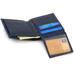 Портмоне Canpellini Из натуральной кожи флотар Синее Фото 5