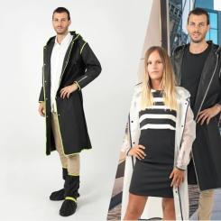 Дождевик Perletti City чорний/лайм L Фото 2