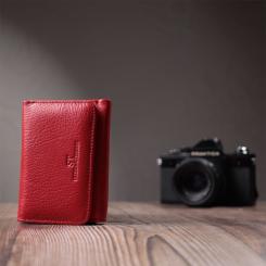 Портмоне ST Leather Из натуральной кожи Красное Фото 9