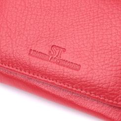 Портмоне ST Leather Из натуральной кожи Красное Фото 4