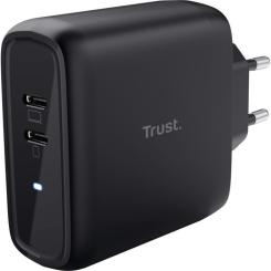 Зарядное устройство Trust Maxo 65W 2xUSB-C PD black Фото