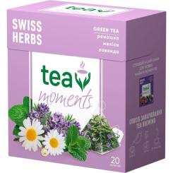 Чай Tea Moments Swiss Herbs зелений 20х1.7 г пірамідки Фото 3