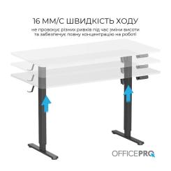 Компьютерный стол OfficePro ODE1470WB White/Black Фото 1