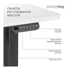 Компьютерный стол OfficePro ODE1470WB White/Black Фото 4