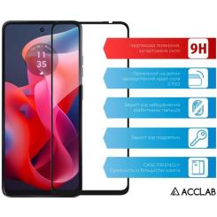 Стекло защитное ACCLAB Full Glue MOTO G24/G34 Black Фото 2