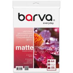 Фотобумага Barva A4, Everyday, Matted, double-sided, 140g/m2, 100c Фото