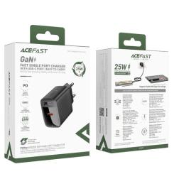 Зарядное устройство Acefast A104 USB-C PD25W GaN Black Фото 6